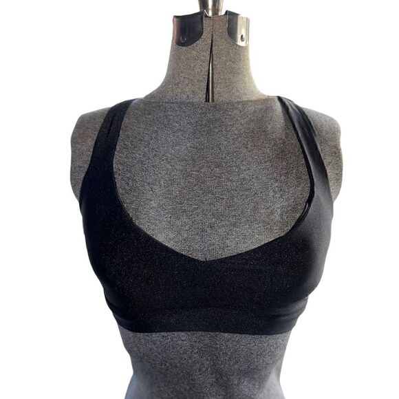 Just Fab Black Strappy Back Sports Bra Extra Small - Picture 1 of 9